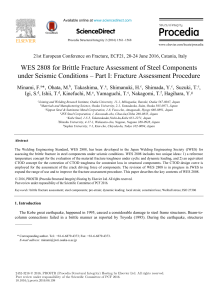 WES 2808 for Brittle Fracture Assessment of Steel Part 1