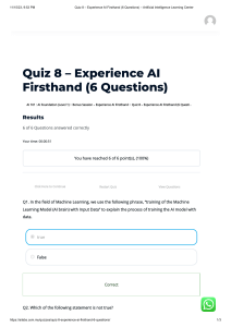 AI Quiz: Experience AI Firsthand