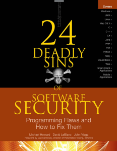 24 DEADLY SINS OF SOFTWARE SECURITY