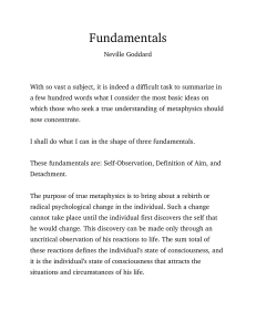 Fundamentals by Neville Goddard