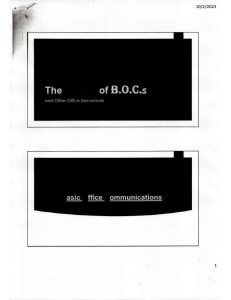 The ABCs of B.O.C.s