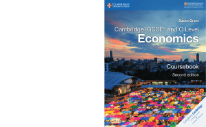 Cambridge IGCSE & O Level Economics Coursebook