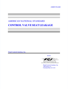 ANSI FCI 70-2 - [2013] - Control Valve Seat Leakage