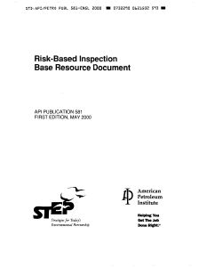 API Publication 581 - [2000] - Risk-Based Inspection Base Resource Document