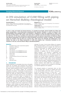 A CFD Simulation of CLSM Filling with Piping on Herschel–Bulkley Rheological Model -  Zhang Z, Yu R, Chen J (2018)