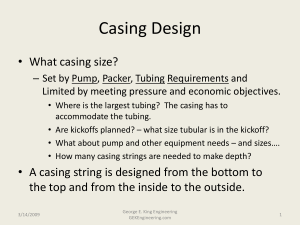 Casing Design Hand Calculation Design Example