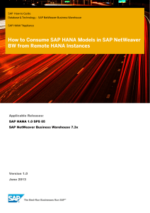 201306 How to Consume SAP HANA Models in SAP NetWeaver BW from Remote HANA Instances