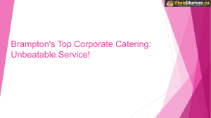 Brampton's Top Corporate Catering: Unbeatable Service!