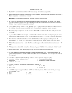 Gas Laws Practice Test