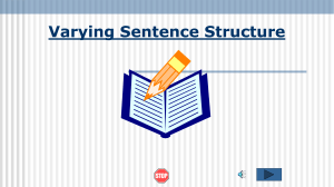 Varying Sentence Structure.ppt