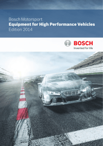 Bosch Motorsport Equipment for High Perf