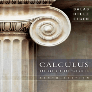 Calculus Textbook: One and Several Variables, 10th Edition