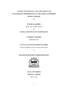 A STUDY ON FINANCIAL ANALYSIS EFFECT ON MANAGEMENT PERFORMANCE IN THE APOLLO SINDOORI HOTEL LIMITED-MAHALAKSHMI 1026 (3)