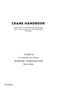 Crane Handbook: Design & Engineering Information