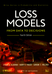 Loss Models- From Data to Decisions 