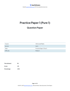 practice p1 set 1