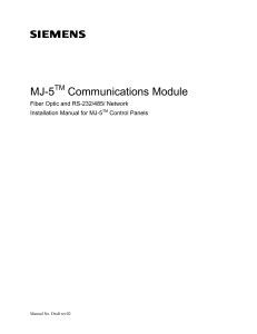 Siemens MJ5 Communications Module Manual