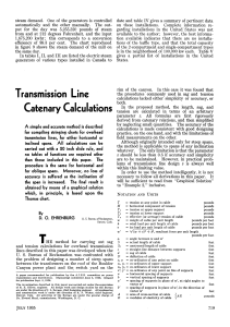 Transmission line catenary calculations