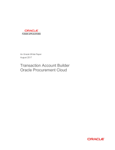 Oracle Procurement Cloud: Transaction Account Builder