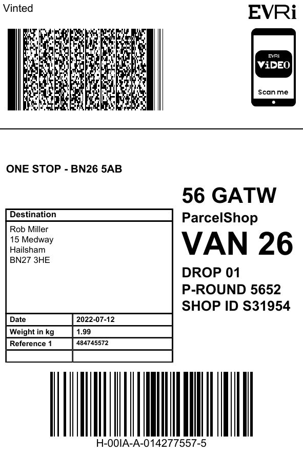 Vinted Label 3779086931