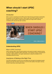 When should I start UPSC coaching