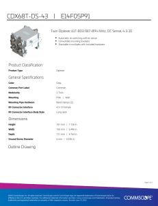 CDX68T-DS-43 Product specifications