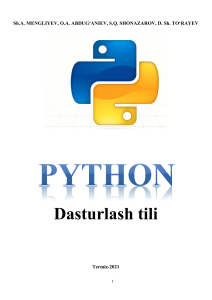 Python dasturlash tili (1)
