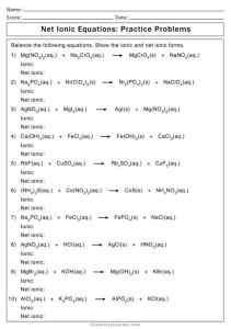 Net-Ionic-Equation-Worksheet-with-Answers
