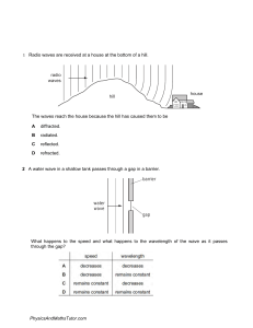 General Wave Properties (Multiple Choice) QP