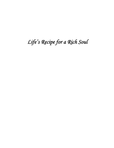 Life's Recipe for a Rich Soul: Law of Attraction & Personal Growth