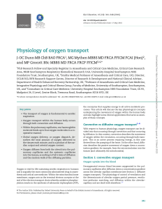 Resp | Dunn 2016 | Physiology of O2 transport