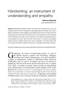 10. Handwriting an instrument of understanding and empathy Author Simona Esposito