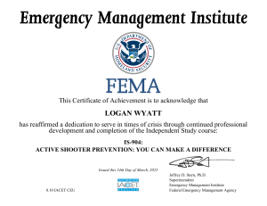 FEMA EMI COURSE 4