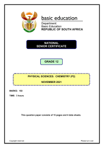 Physical Sciences P2 Nov 2021 Eng