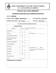 GabrielRamsaroop 816023499 Ballistics Lab