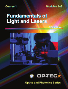 Course 1 Fundamentals of Light and Lasers 3rd Edition 2018