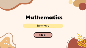 Maths Chapter 19- Symmetry Notes