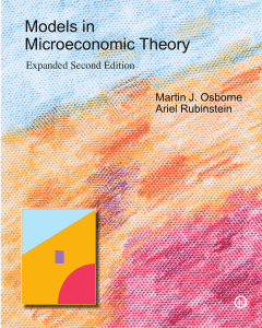 Models in Microeconomics Theory