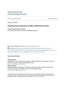 Fluid-Structure Interaction of NREL 5-MW Wind Turbine