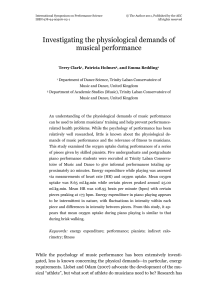 physiological demands of musical performance