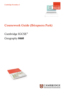 0460 Coursework Guide Ibirapuera Park