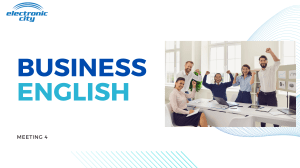 BUSINESS ENGLISH - MEETING 4