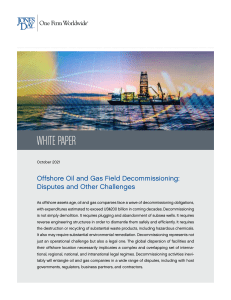 Offshore Oil and Gas Field Decommissioning