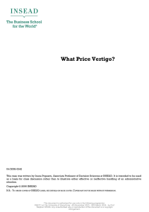 Price Vertigo