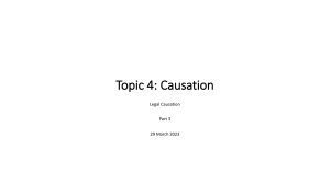 Topic 4 Legal Causation Part 3 29 March 2023