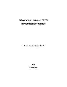 Integrating Lean and DFSS in Product Development 
