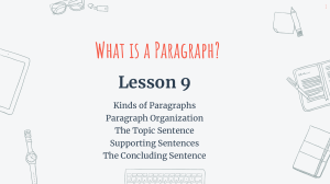 Lesson 09 Paragraph