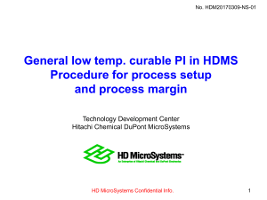 170309 Low Cure PI Process set-up procedure and margin data