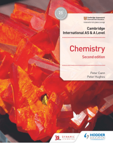Peter Cann, Peter Hughes - Cambridge International AS & A Level  Chemistry-Hodder Education (2020)