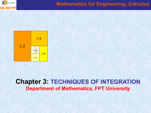 Chapter 3 Techniquse Of Integration